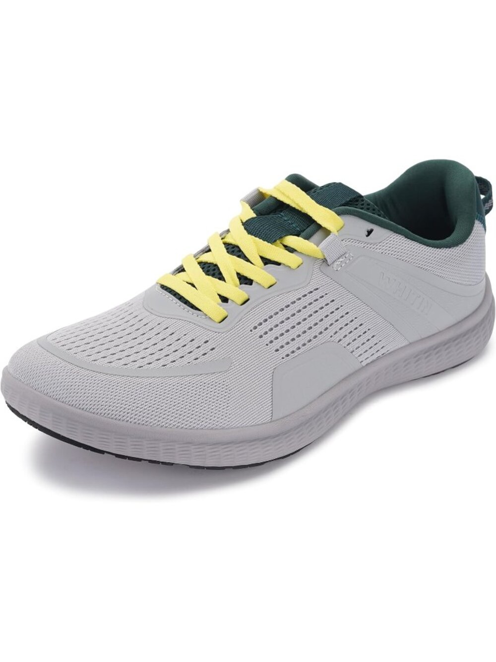 Men's Light Grey Mesh Zero Drop Running Shoes + Wide Toe Box Daily Runs Sneaker